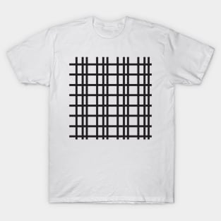 Black and white grid seamless pattern T-Shirt